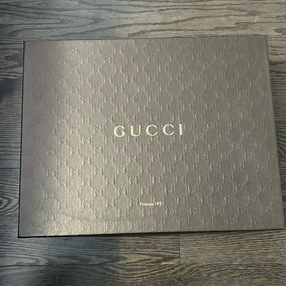 GUCCI IMPRIMEE/NEW PRAGA SOFT BLACK HIGH TOP SNEAKERS - Picture 11 of 13